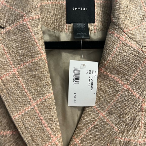 Smythe Virgin Wool Plaid Print Blazer - Picture 5 of 8